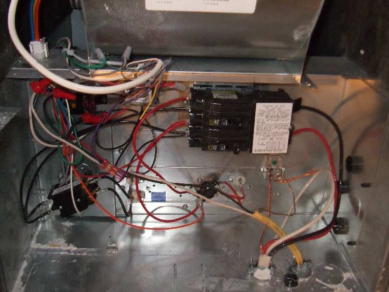 The heating unit was miswired from the factory.