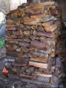 Firewood piled