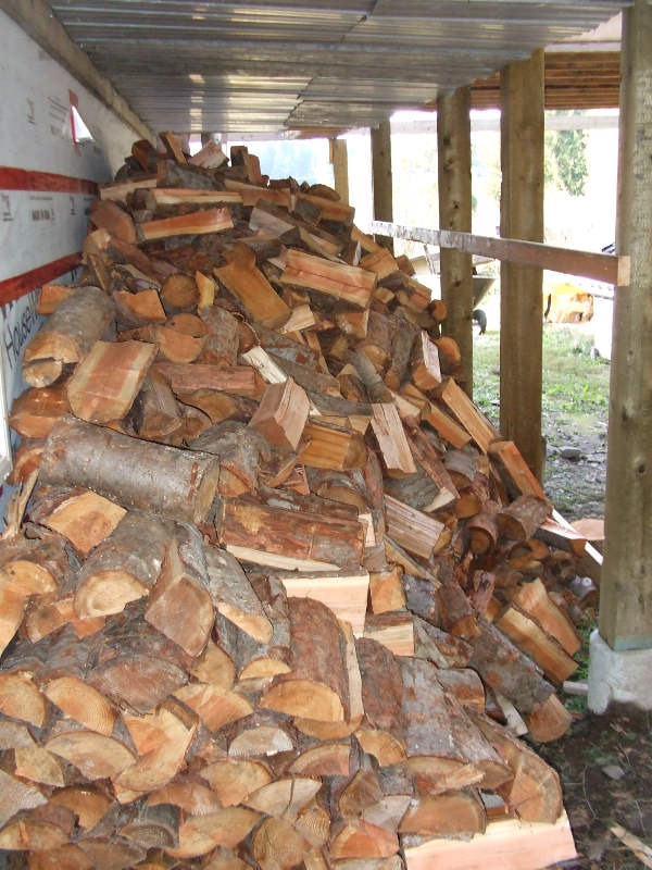 Firewood Piled For Use.