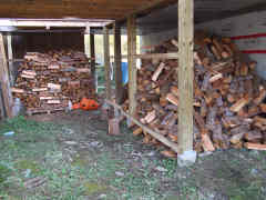Firewood piled