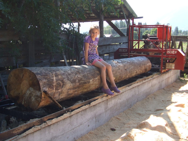 Kaytlin On Big Pine Saw Log.