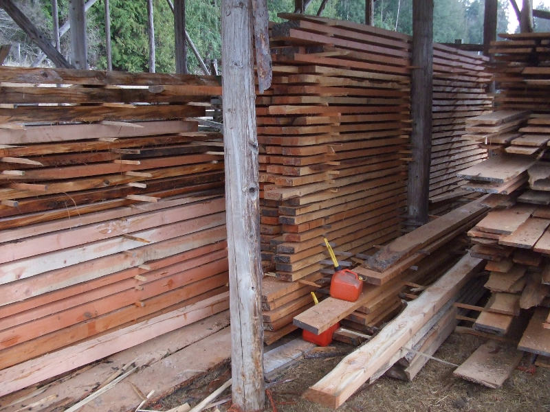 Lumber Sticked And Stacked To Dry.